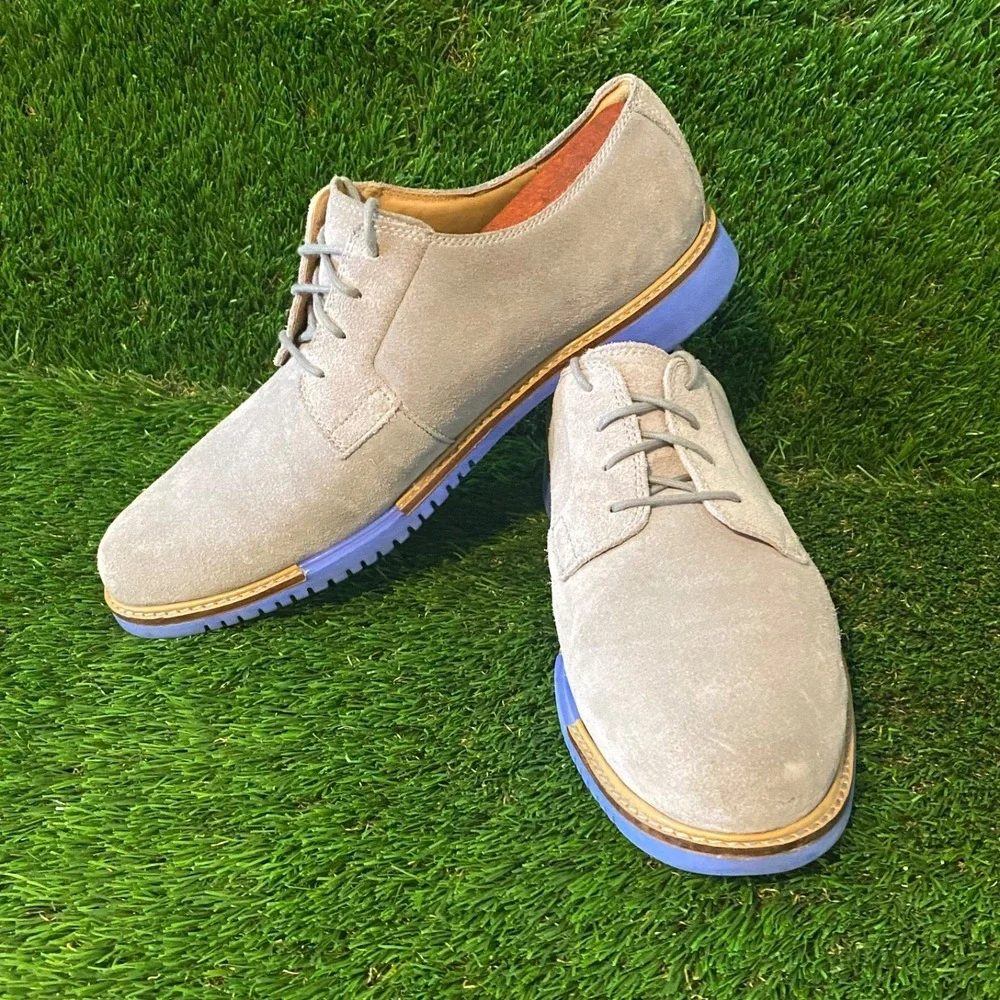 Cole Haan‎ Men 8.5 Great Jones Plain Toe Oxford Ironstone Gray Blue C12163